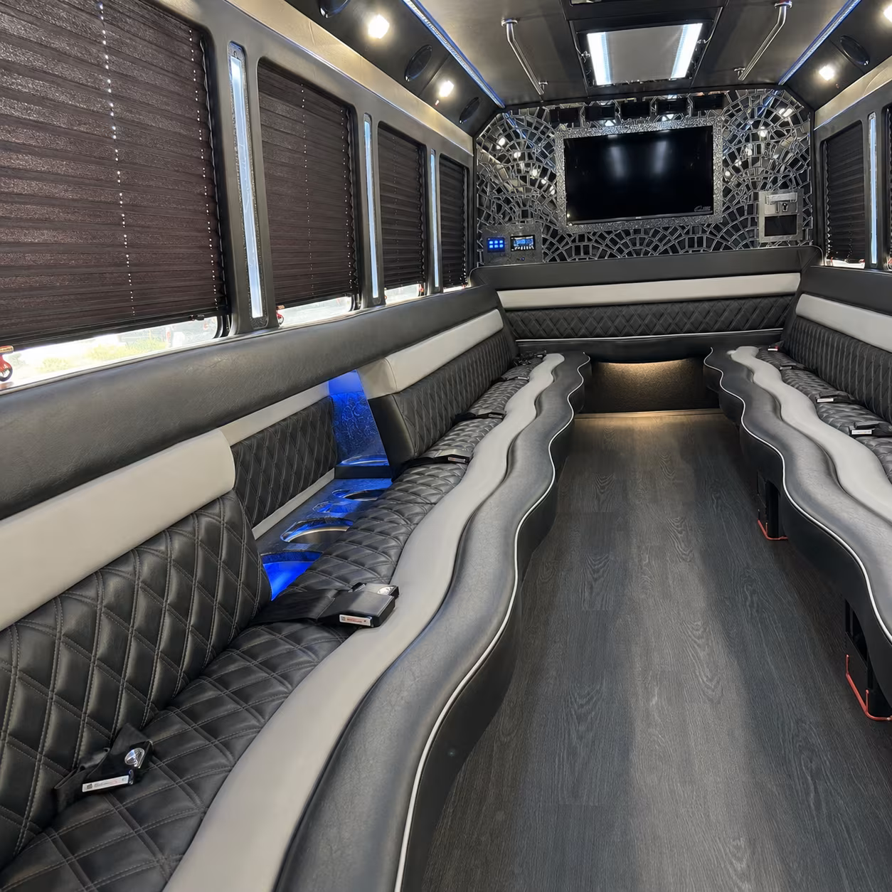 Fresno Bachelor & Bachelorette Transportation party bus exterior