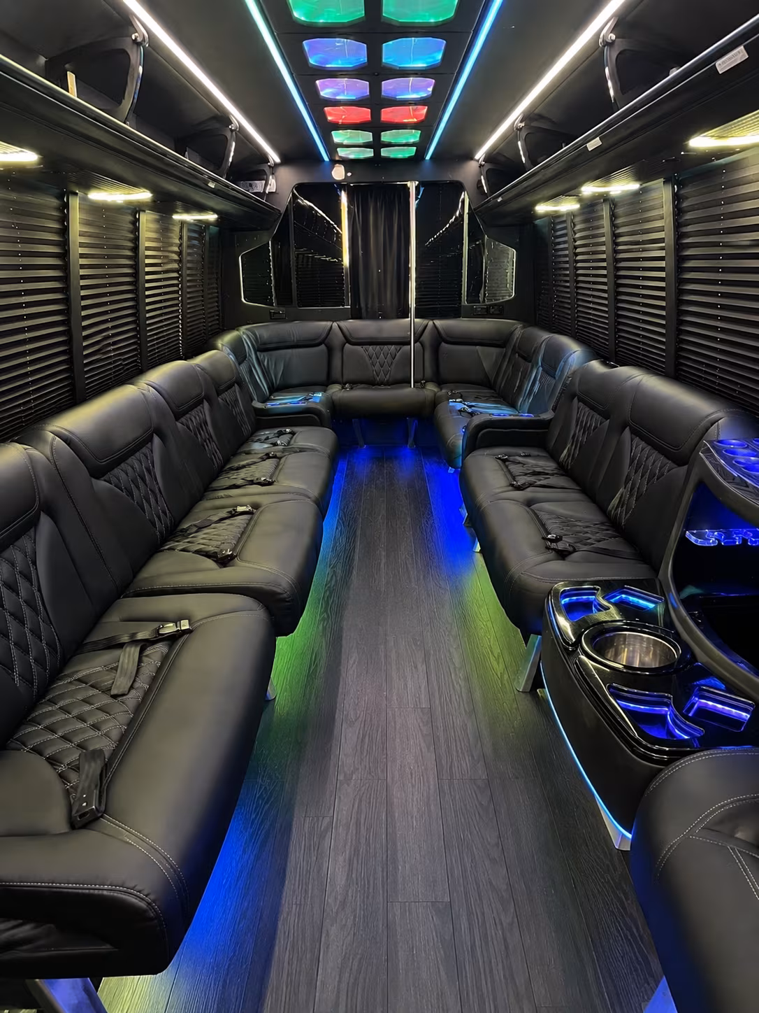 Fresno Birthday, Sweet 16, & Quinceañera Transportation party bus exterior