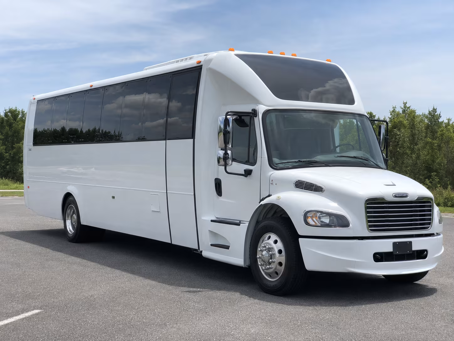 Fresno Private Event Transportation party bus exterior