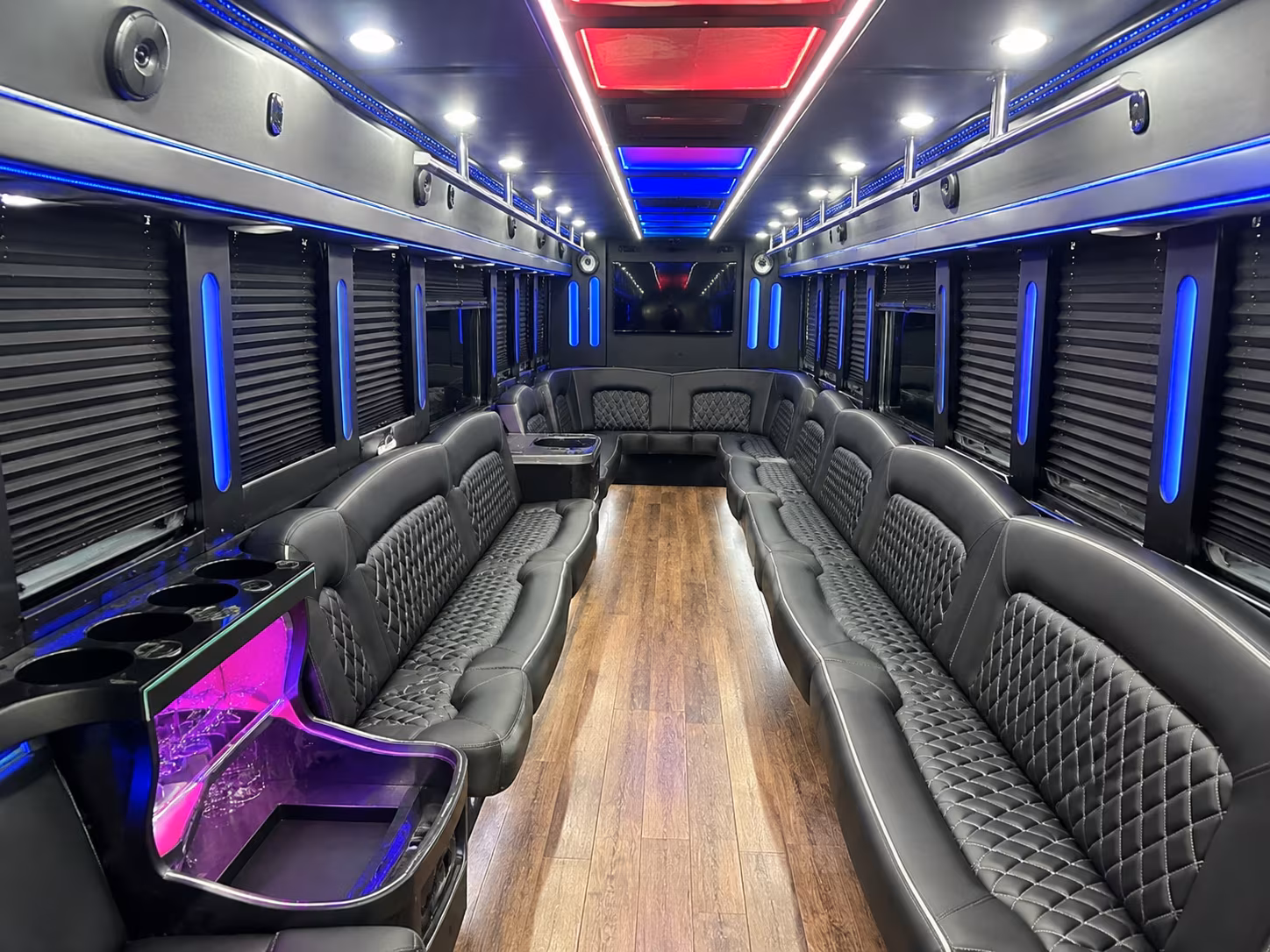 Fresno Private Event Transportation party bus exterior