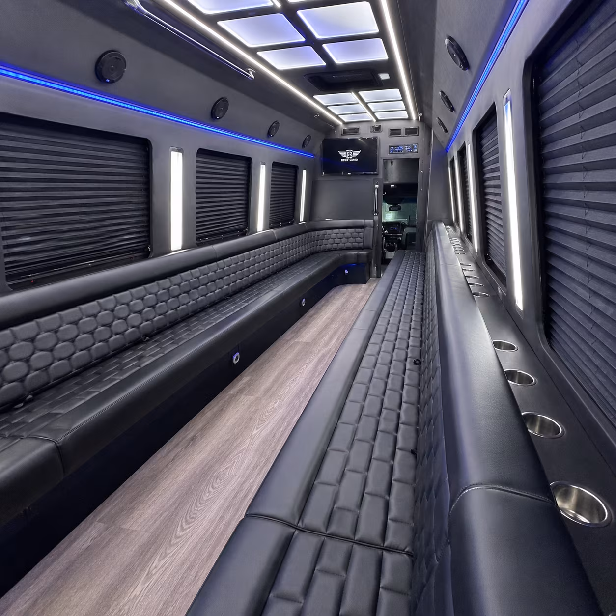 Fresno Prom & Homecoming Transportation party bus exterior