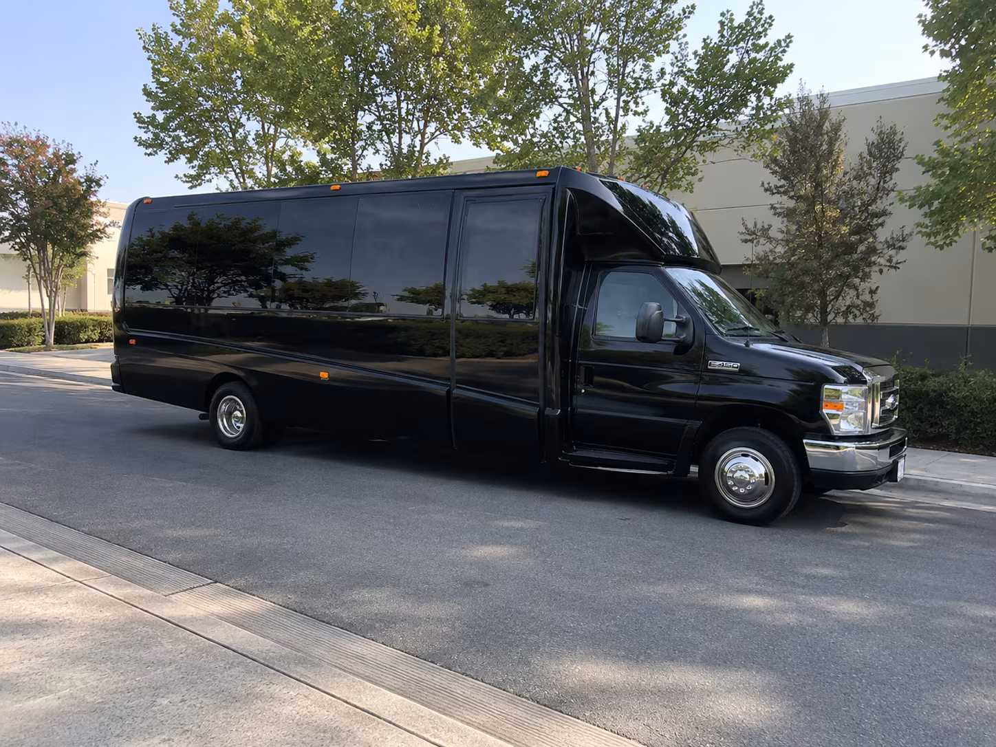Fresno Prom & Homecoming Transportation party bus exterior