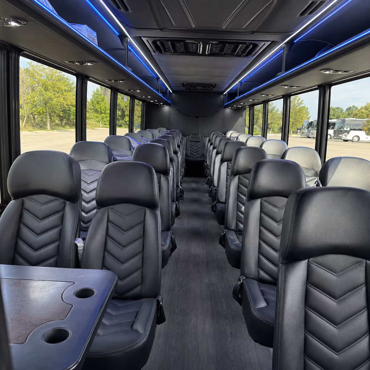 Fresno School Event Transportation party bus exterior