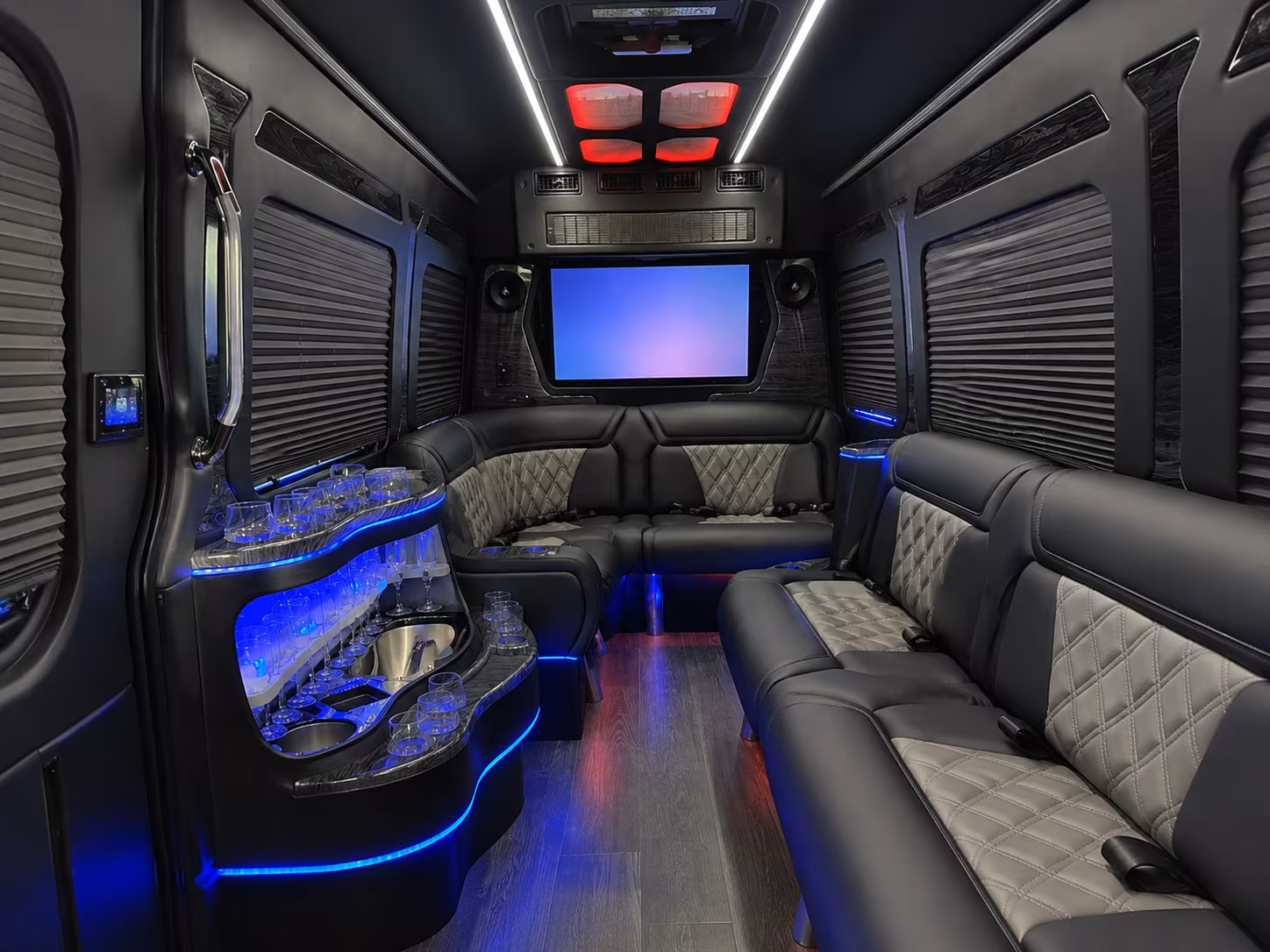 Fresno School Event Transportation party bus exterior