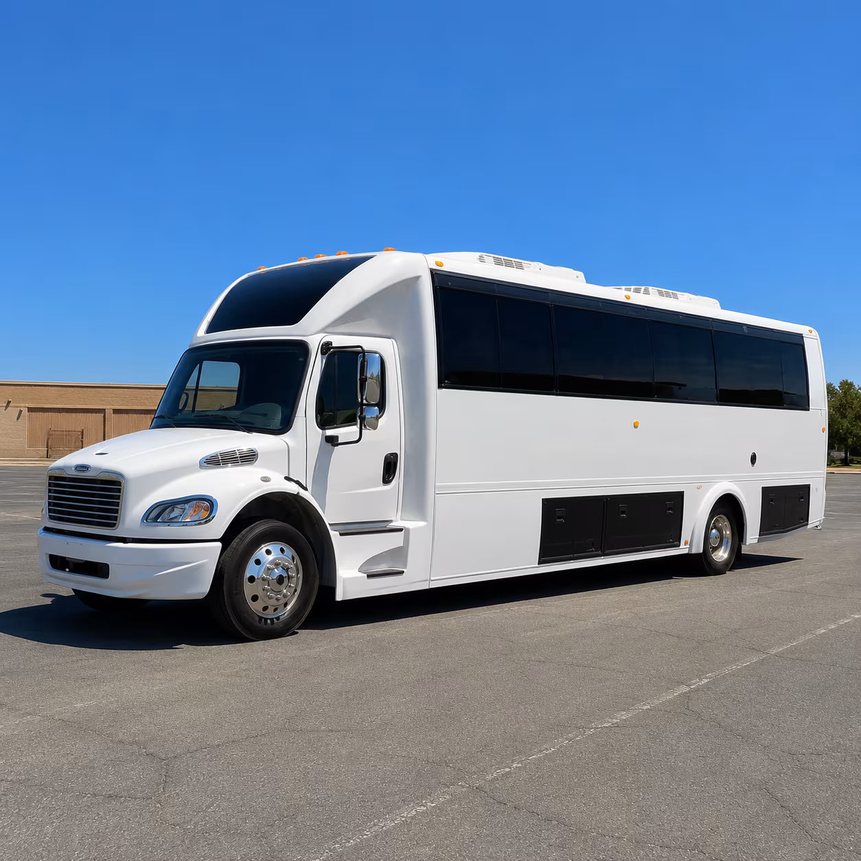 Fresno Sporting Event Transportation party bus exterior