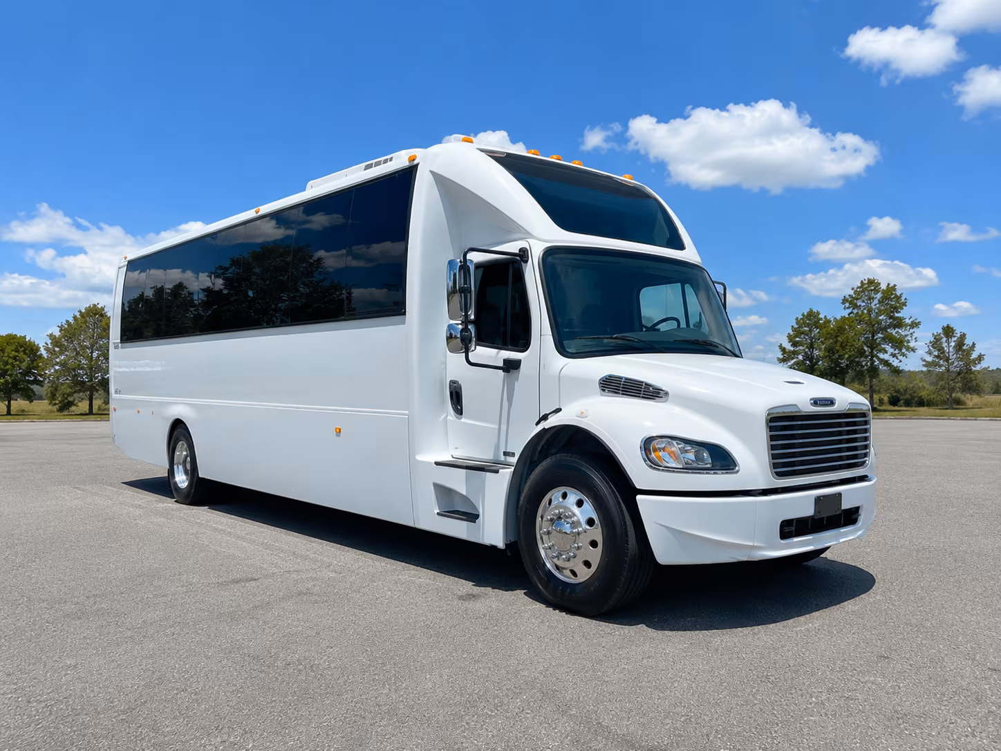 Fresno Sporting Event Transportation party bus exterior
