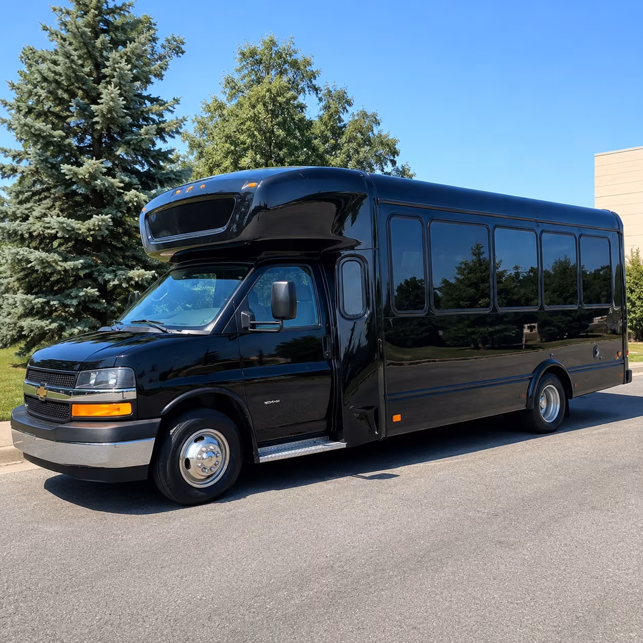 Fresno Sporting Event Transportation party bus exterior