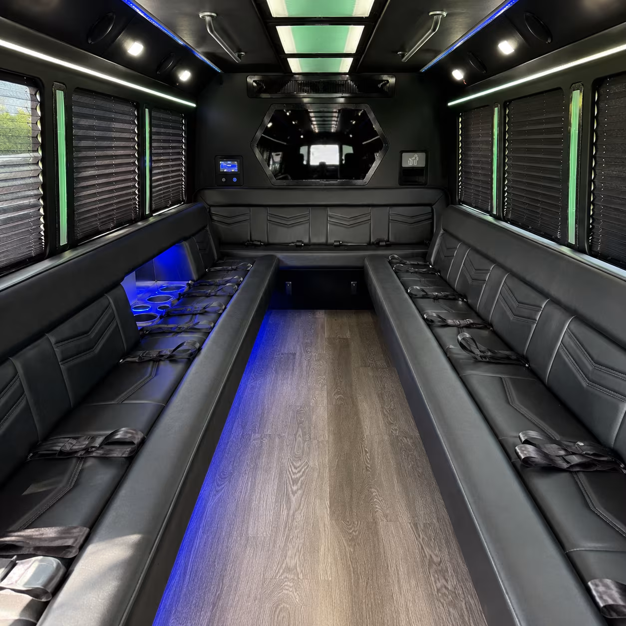 Fresno Wedding Transportation party bus exterior