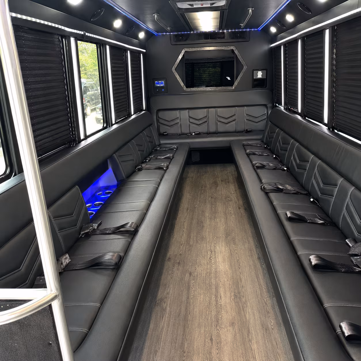 Fresno Wedding Transportation party bus exterior